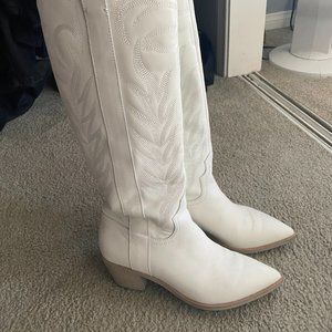 Dolce Vita White Cowboy Boots